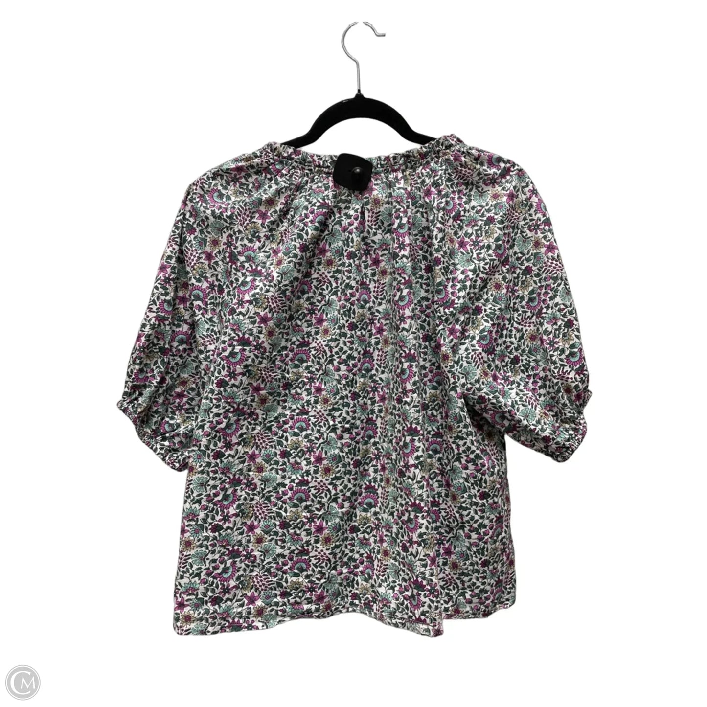 Top Short Sleeve By J. Crew In Floral Print, Size: L