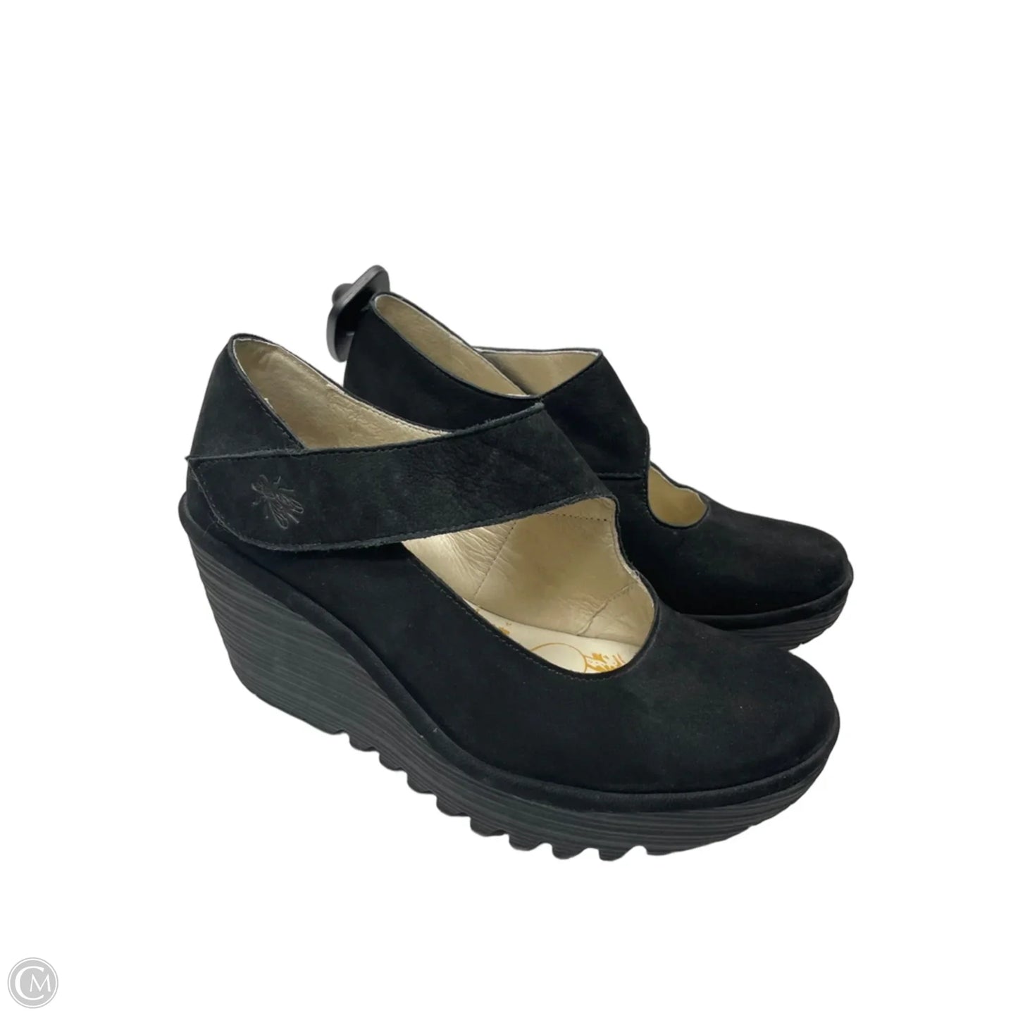 Shoes Heels Wedge By Fly London In Black, Size: 7.5