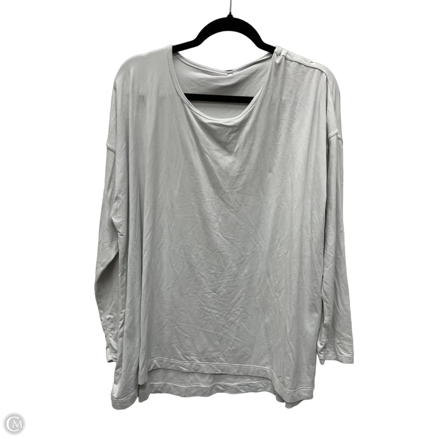 Athletic Top Long Sleeve Crewneck By Lululemon In White, Size: Xl