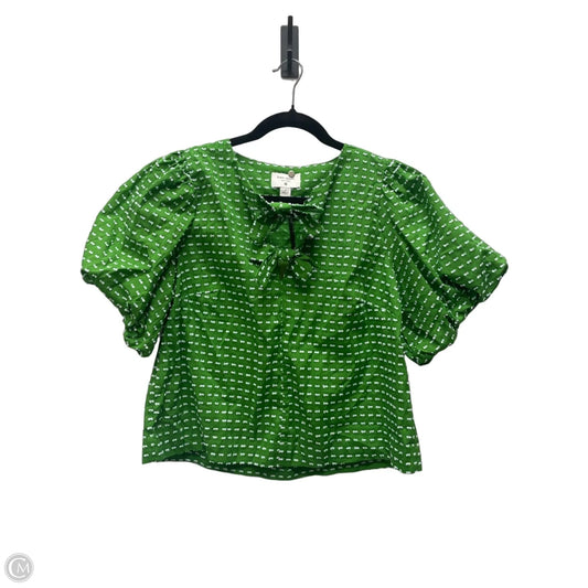 Top Short Sleeve By Target-designer In Green & White, Size: S