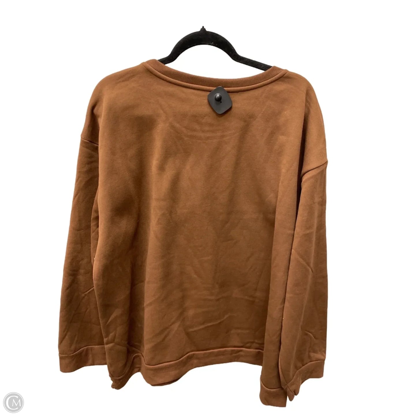 Sweatshirt Crewneck By Clothes Mentor In Brown, Size: 2x