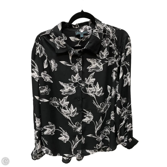 Blouse Long Sleeve By Clothes Mentor In Floral Print, Size: 2x