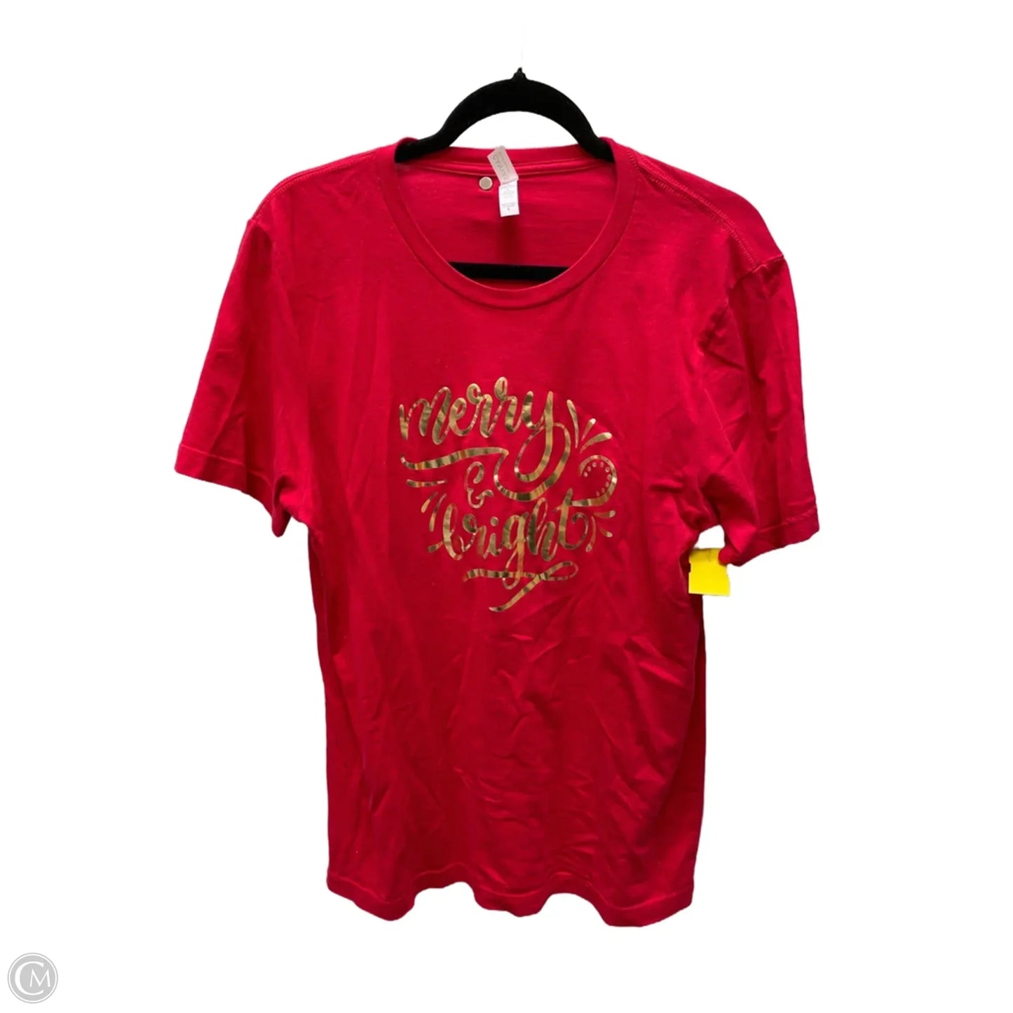 Top Short Sleeve By Canvas In Red, Size: L