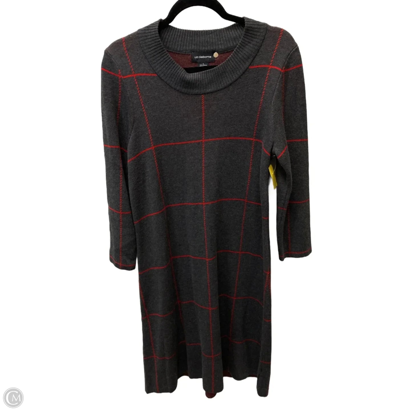 Dress Sweater By Liz Claiborne In Striped Pattern, Size: L