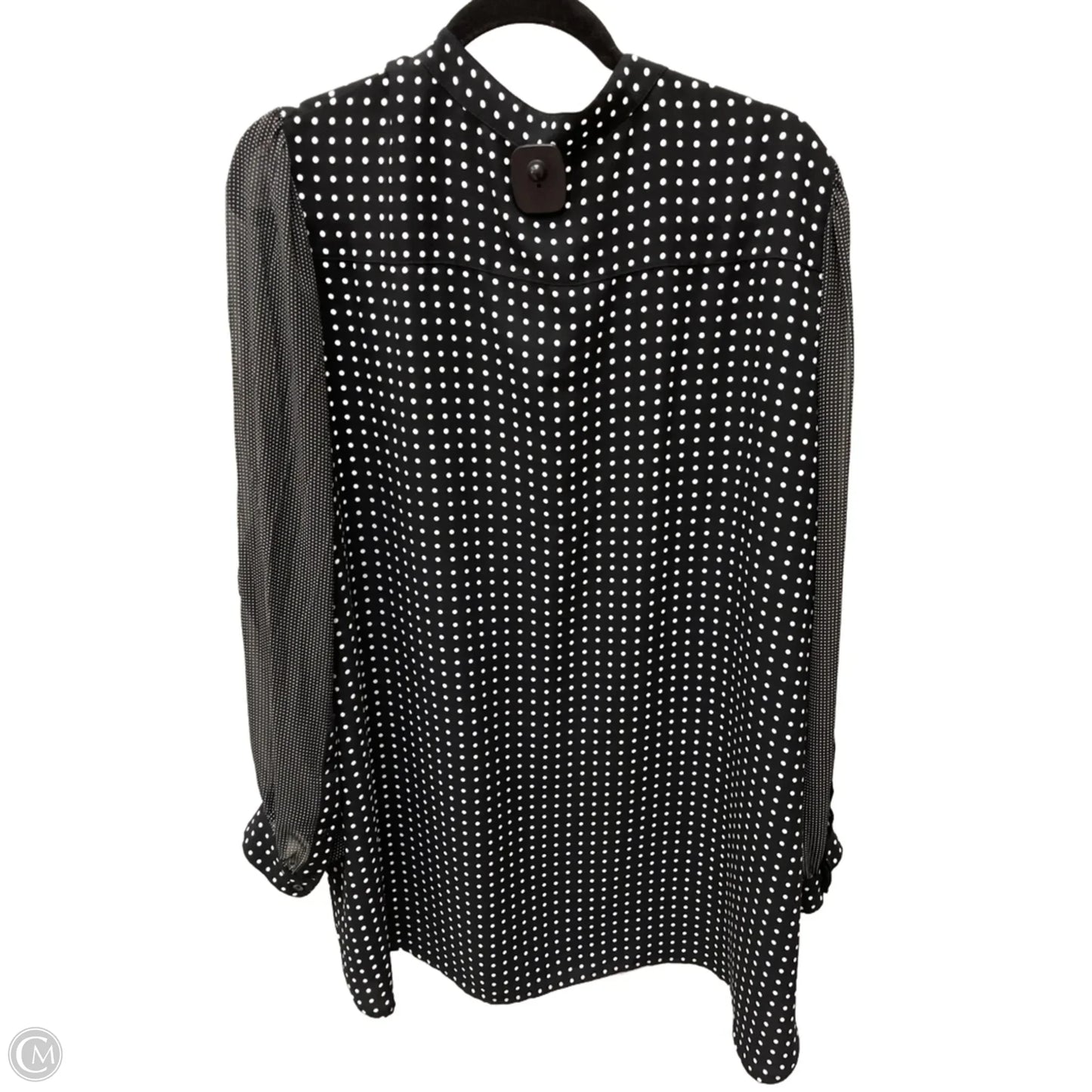 Blouse Long Sleeve By Anne Klein In Polkadot Pattern, Size: 2x