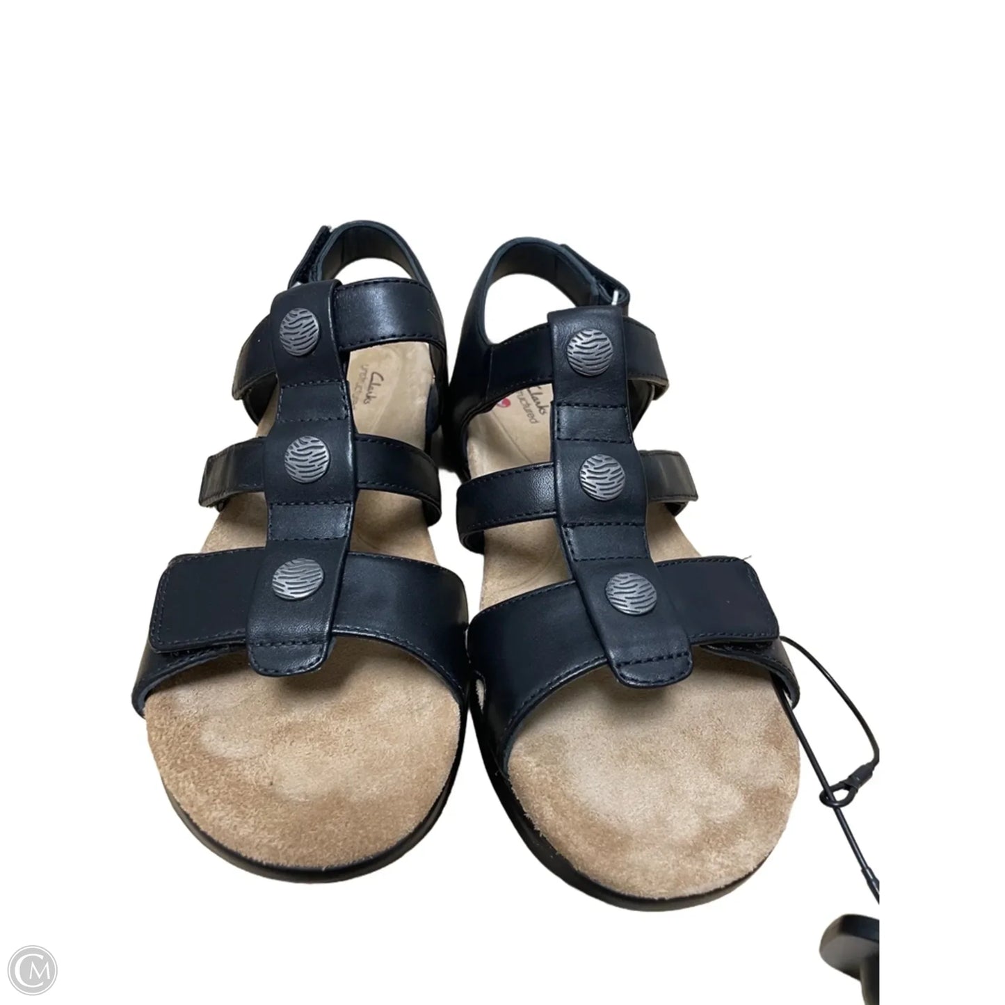 Sandals Flats By Clarks In Black, Size: 8.5