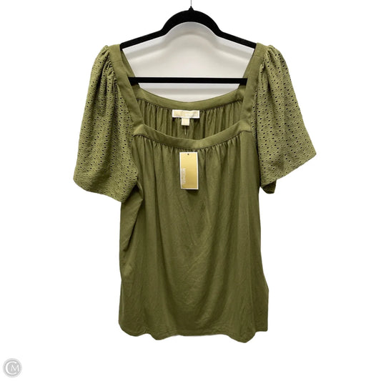 Top 3/4 Sleeve By Michael By Michael Kors In Green, Size: Xl