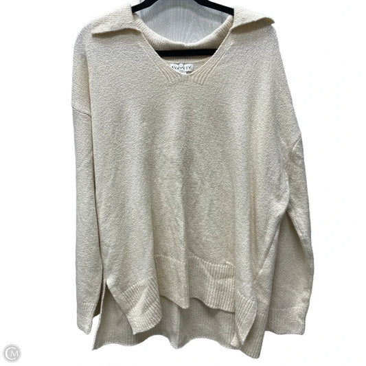 Sweater By Ava & Viv In Beige, Size: 1x