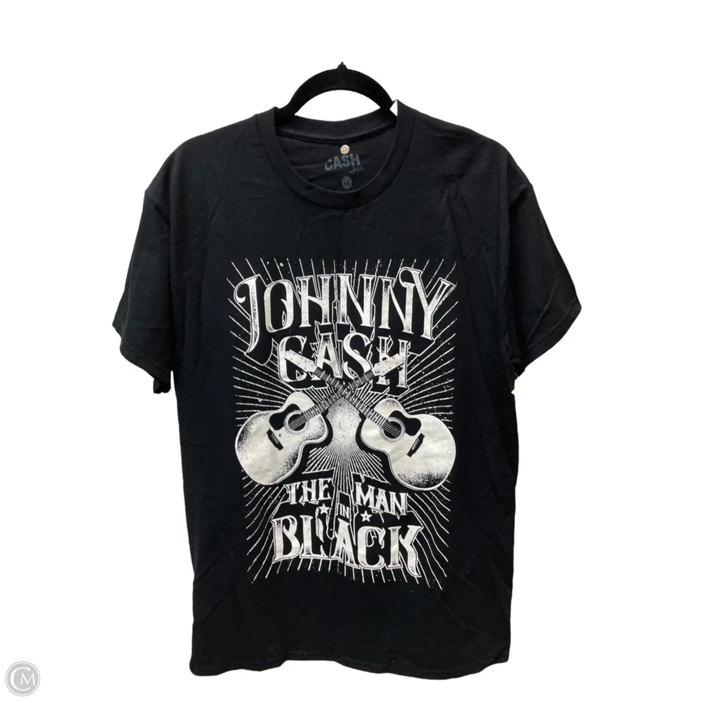 Top Short Sleeve By Clothes Mentor In Black, Size: L