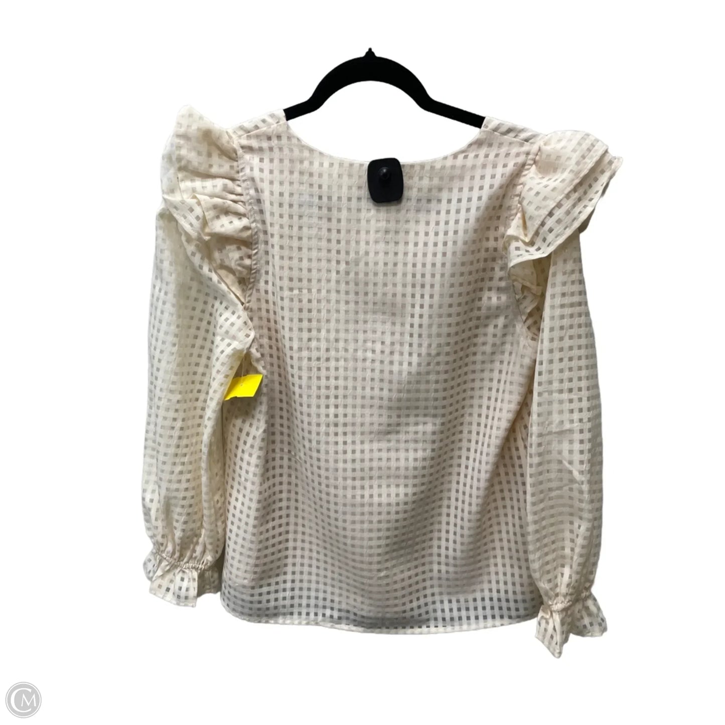 Top Long Sleeve By Entro In Cream, Size: S