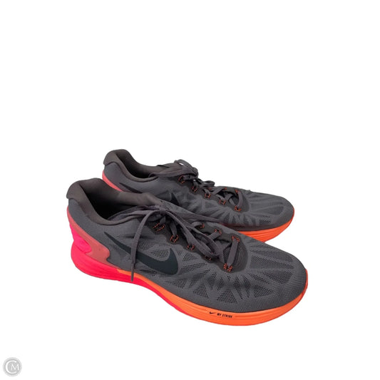 Shoes Athletic By Nike In Grey & Orange, Size: 10.5