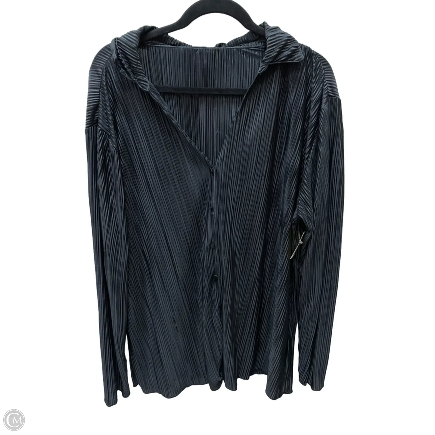 Blouse Long Sleeve By Clothes Mentor In Black, Size: 2x