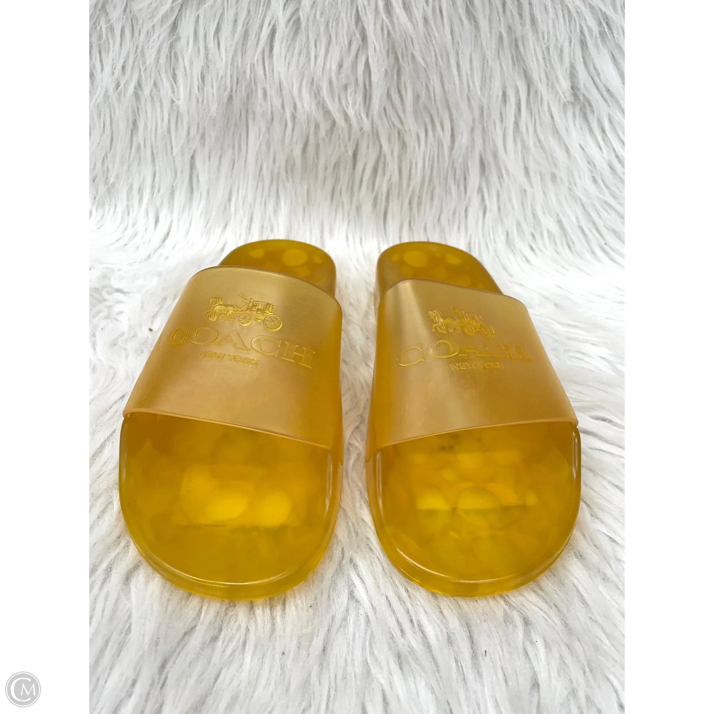 Sandals Designer By Coach In Orange, Size: 7