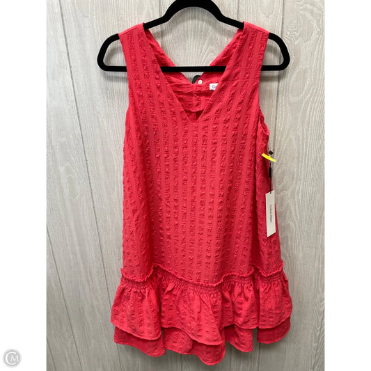 Dress Casual Short By Calvin Klein In Red, Size: S