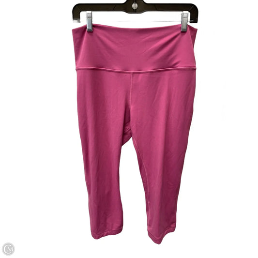 Athletic Leggings Capris By Lululemon In Pink, Size: L