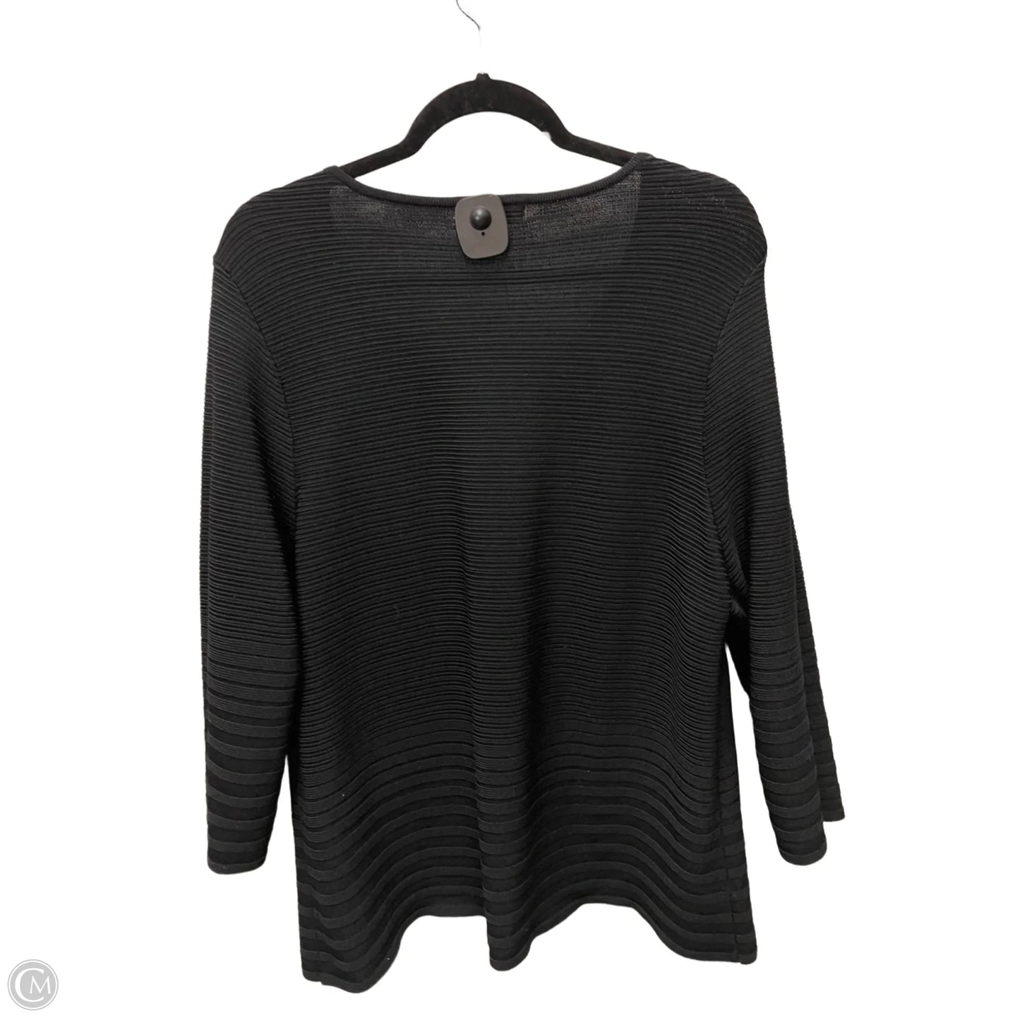 Top Long Sleeve By Calvin Klein In Black, Size: 1x
