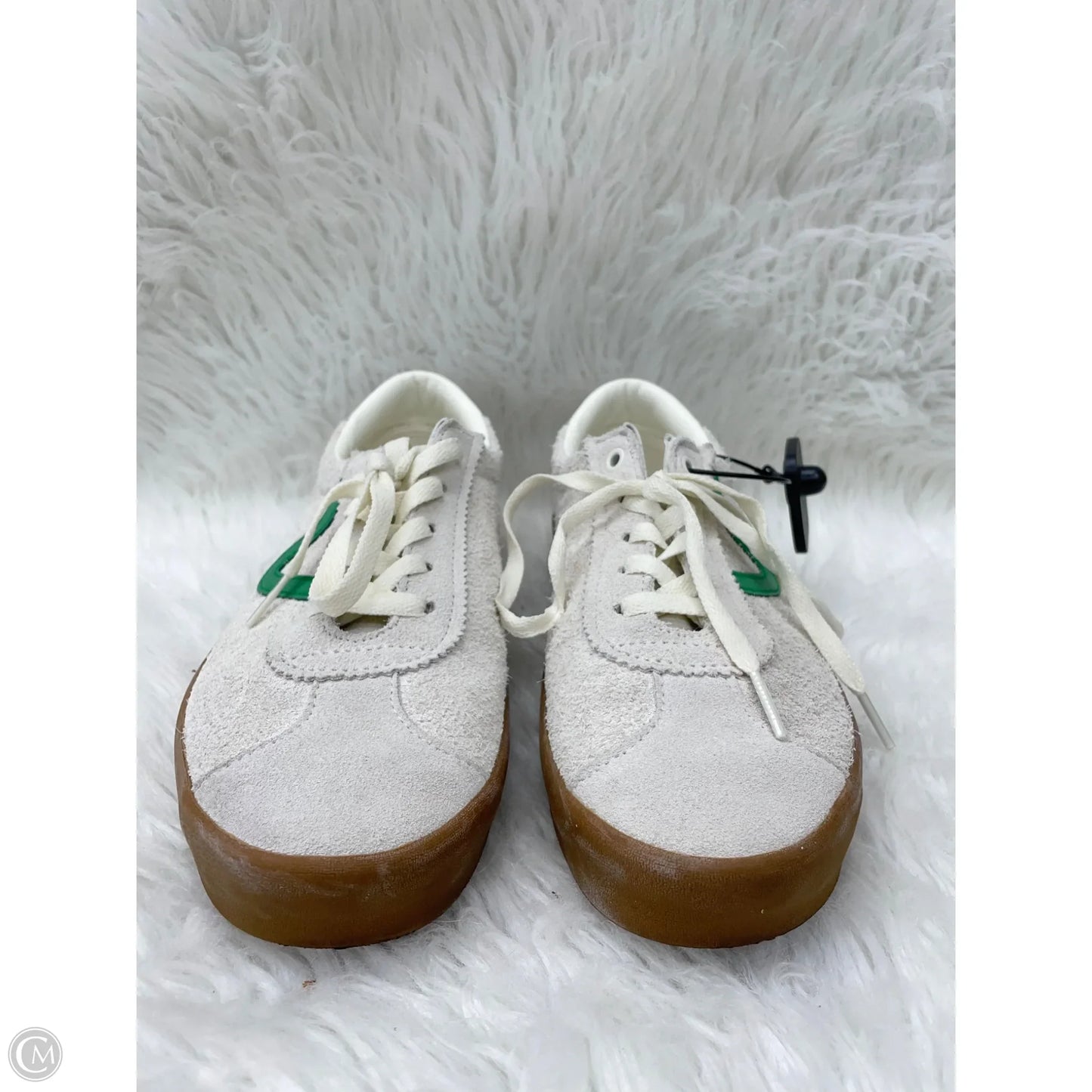 Shoes Sneakers By Vans In Green & White, Size: 9