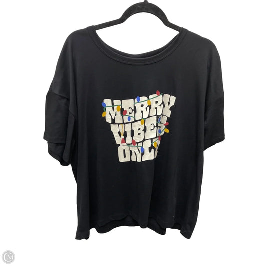 Top Short Sleeve Basic By Old Navy In Black, Size: 2x