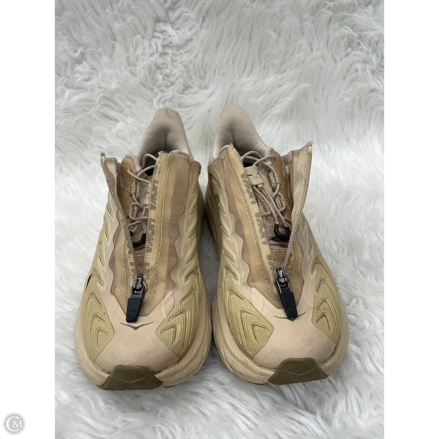 Shoes Athletic By Hoka In Tan & Yellow, Size: 7