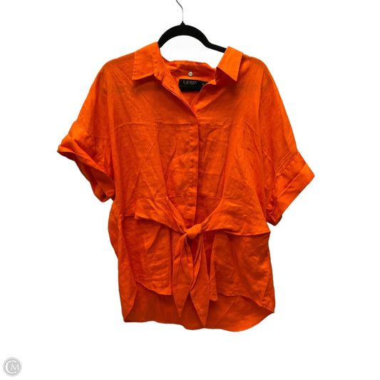 Top Short Sleeve By Lauren By Ralph Lauren In Orange, Size: 2x