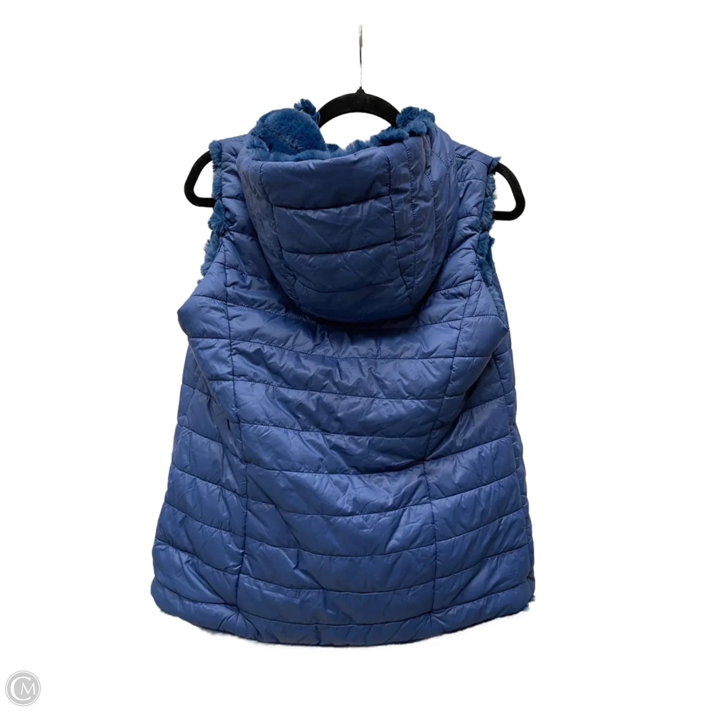 Vest Faux Fur & Sherpa By Soft Surroundings In Blue, Size: M