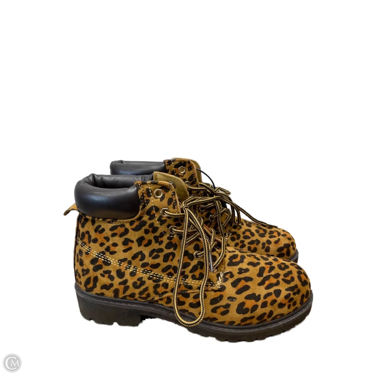 Boots Ankle Flats By Forever In Animal Print, Size: 7.5