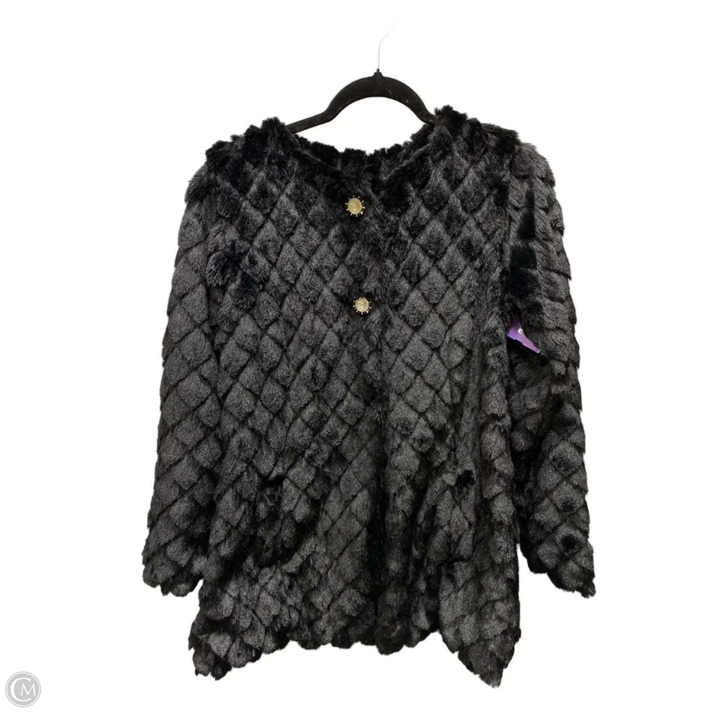 Coat Faux Fur & Sherpa By Me Jane In Black, Size: M