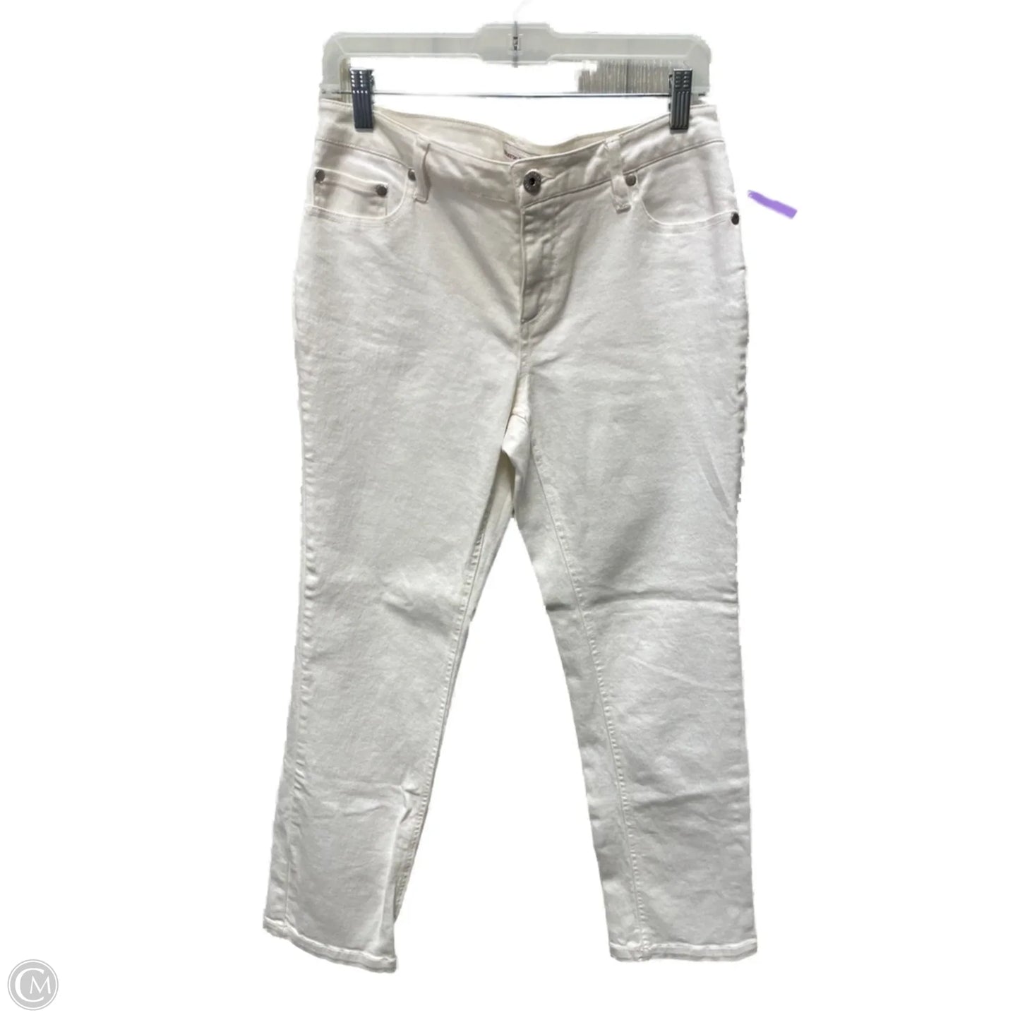 Jeans Straight By Monroe And Main In Cream, Size: 8