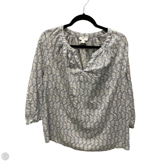 Top Short Sleeve By J. Jill In Black & Cream, Size: L