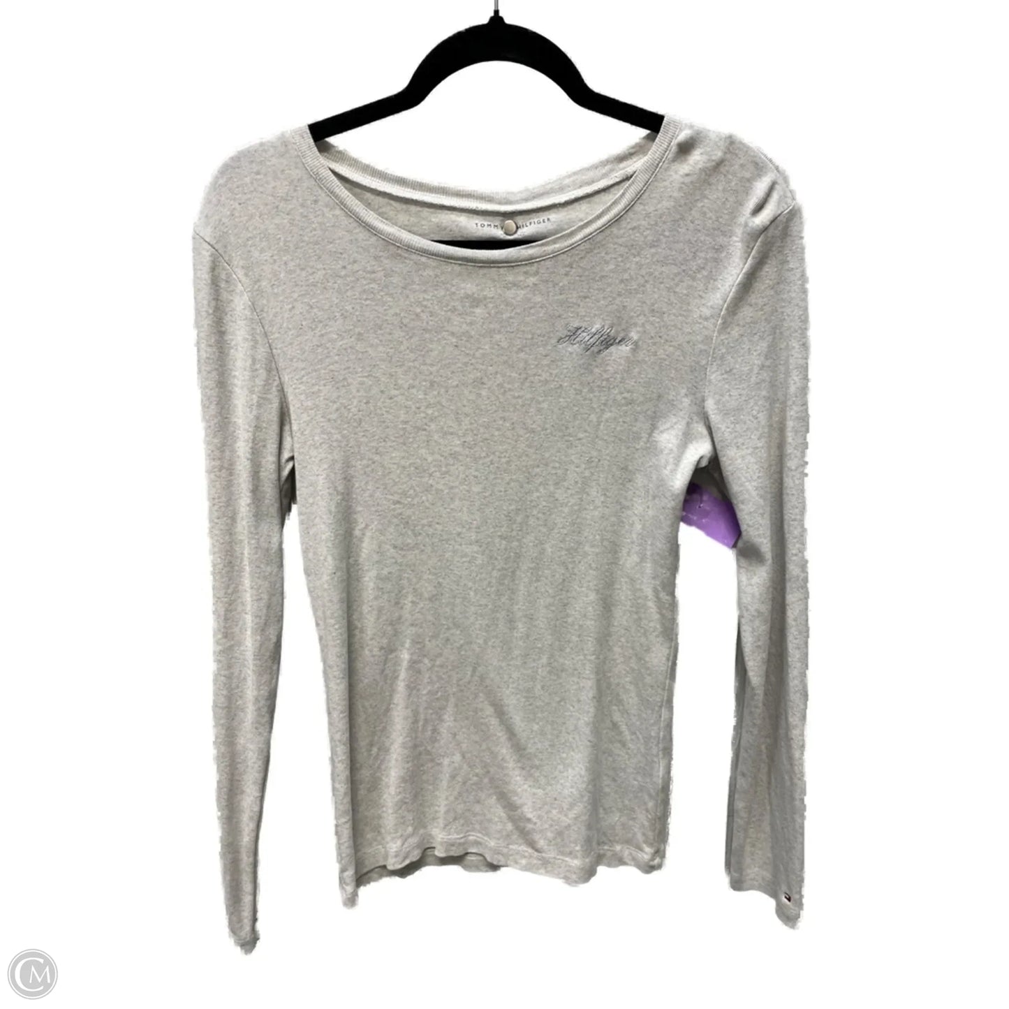 Top Long Sleeve By Tommy Hilfiger In Grey, Size: M