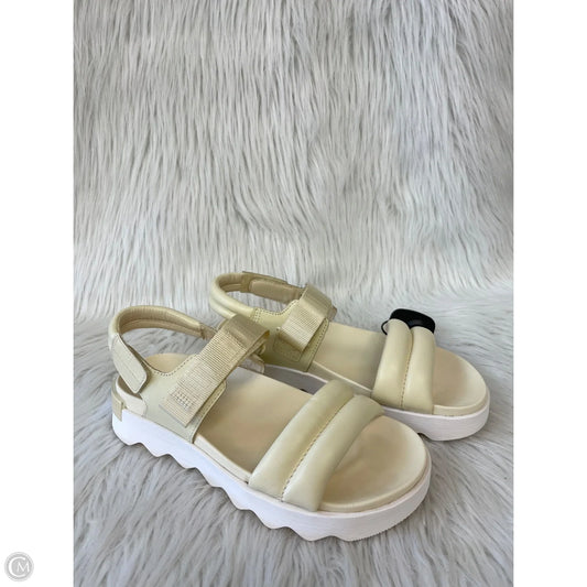 Sandals Heels Platform By Sorel In Cream & White, Size: 8