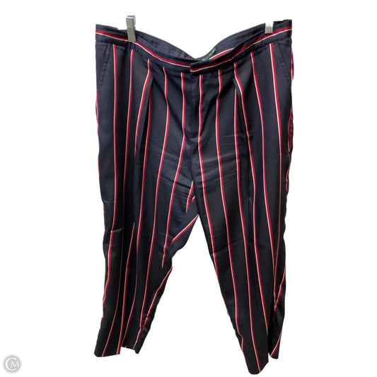 Pants Cropped By Lauren By Ralph Lauren In Striped Pattern, Size: 14p