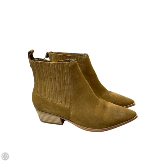Boots Ankle Heels By Marc Fisher In Tan, Size: 9
