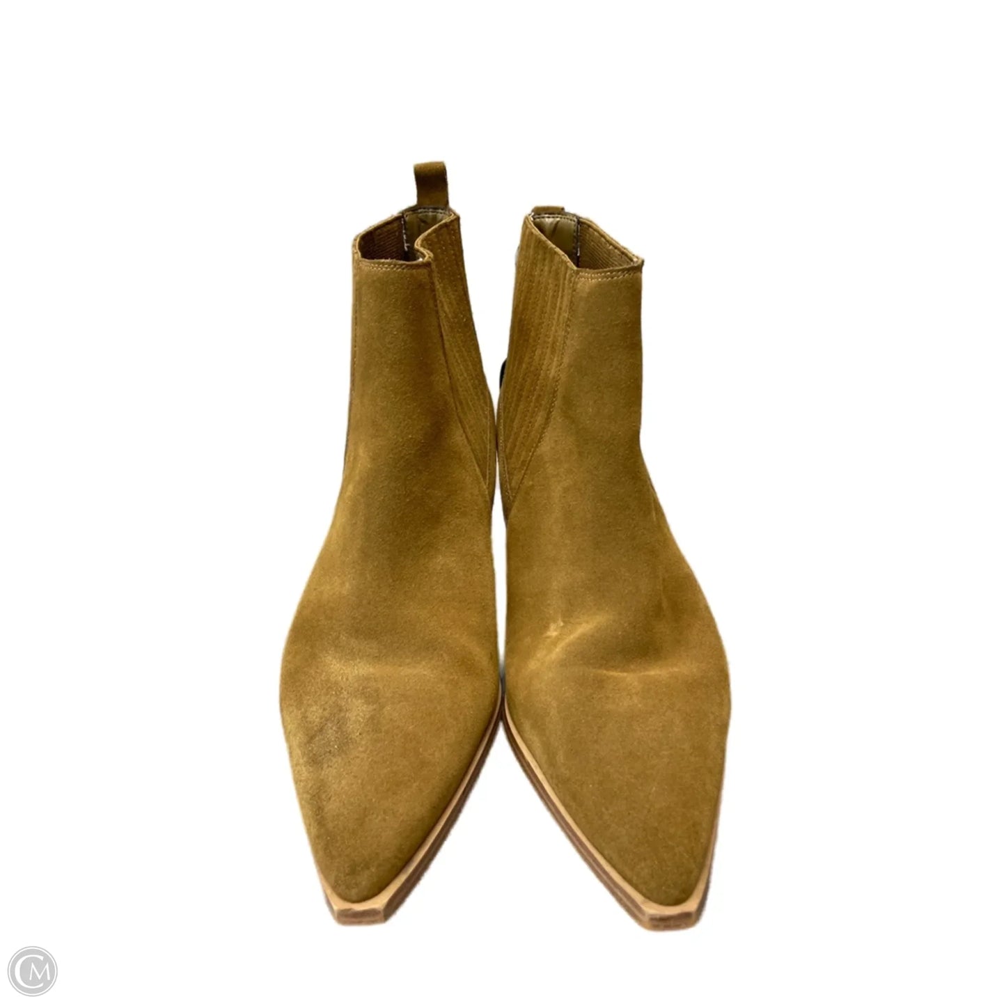 Boots Ankle Heels By Marc Fisher In Tan, Size: 9