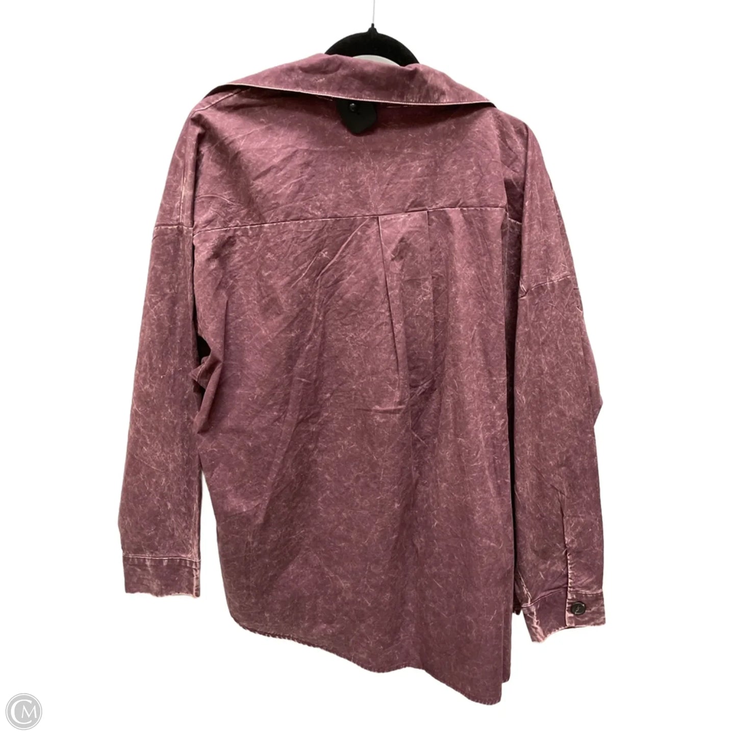 Jacket Shirt By Zenana In Purple, Size: 3x