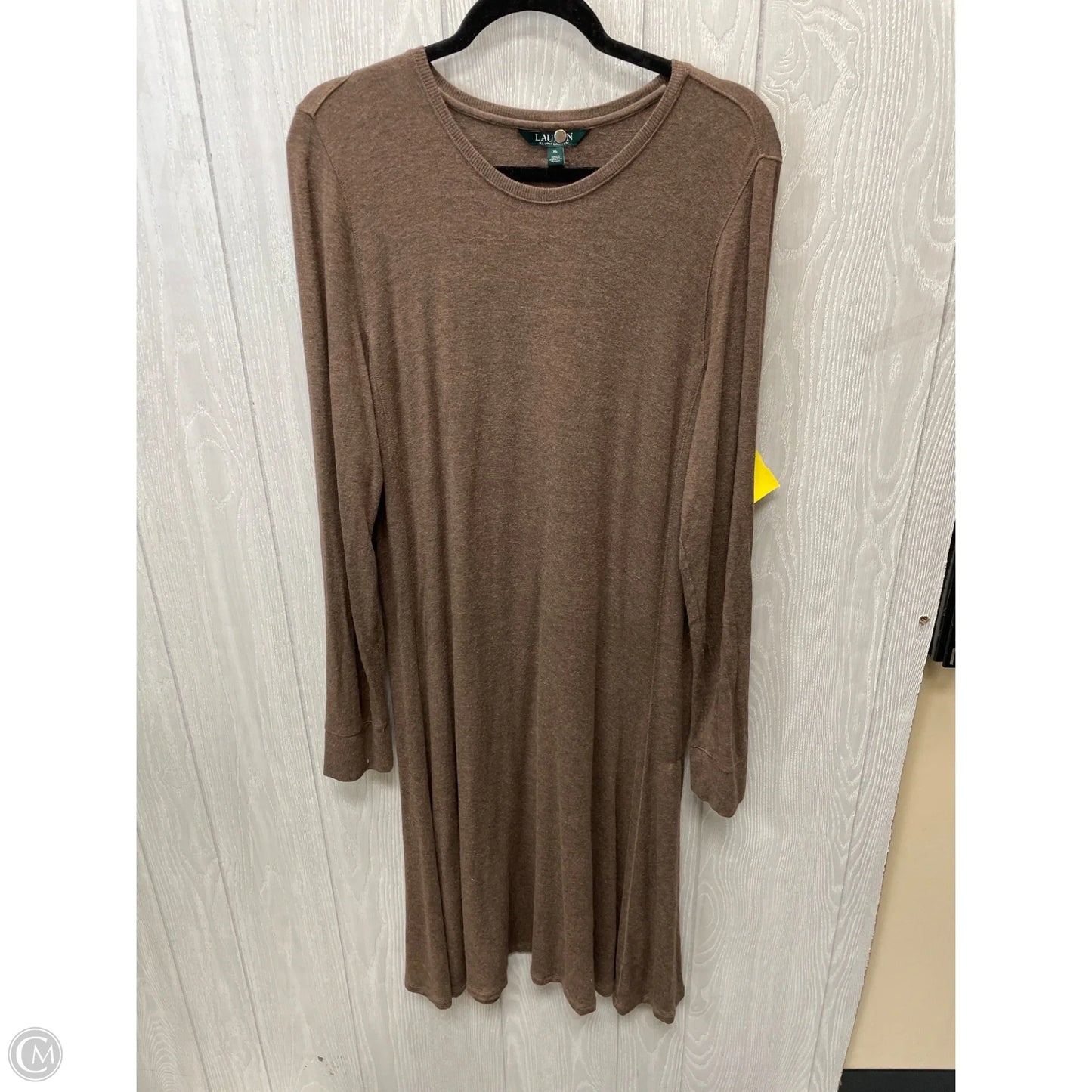 Dress Casual Midi By Lauren By Ralph Lauren In Brown, Size: Xl