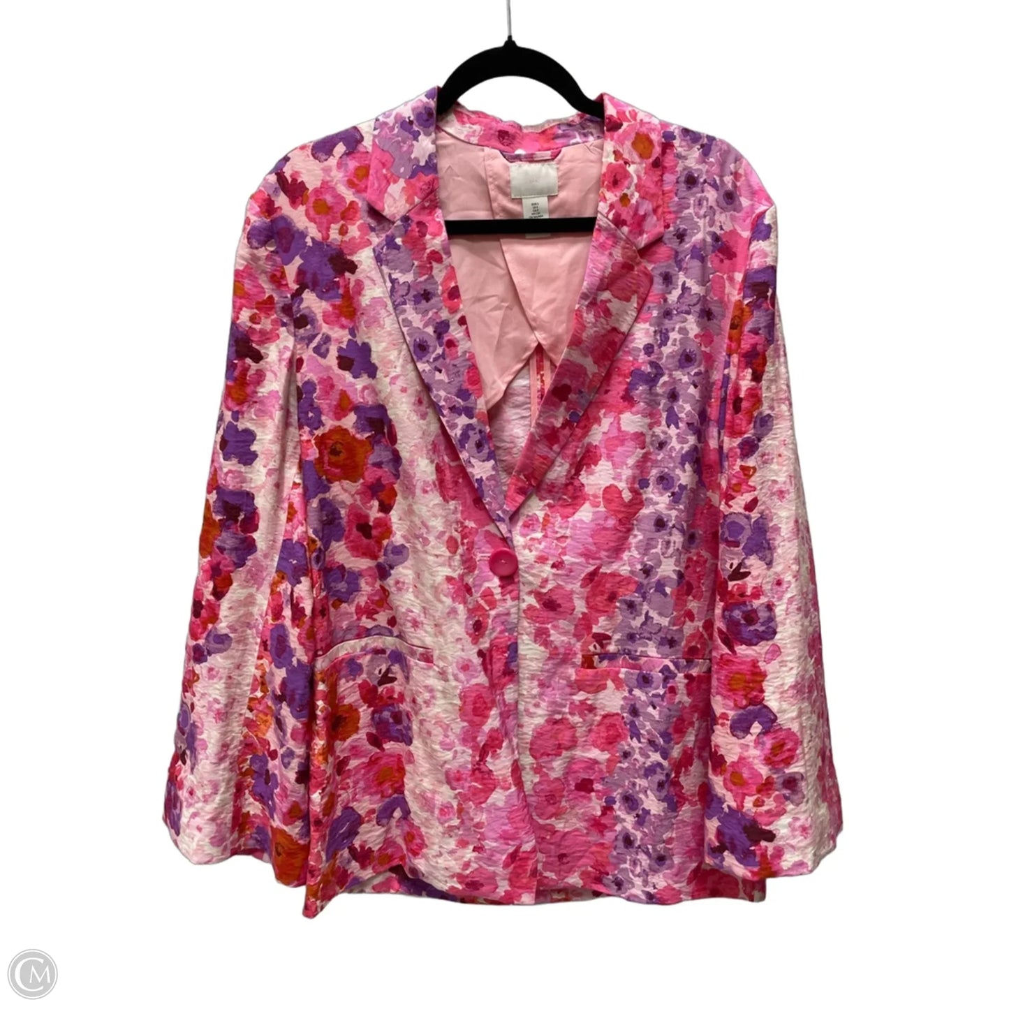Blazer By H&m In Floral Print, Size: S