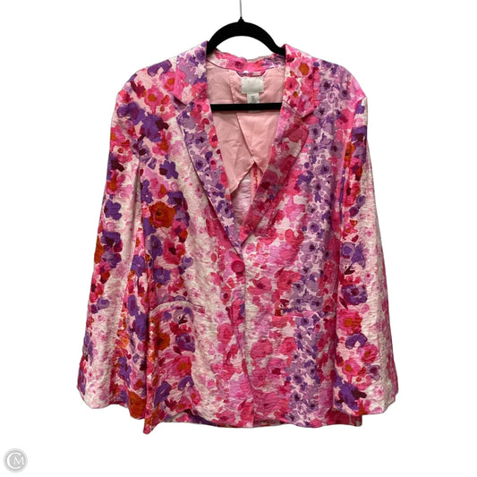 Blazer By H&m In Floral Print, Size: S