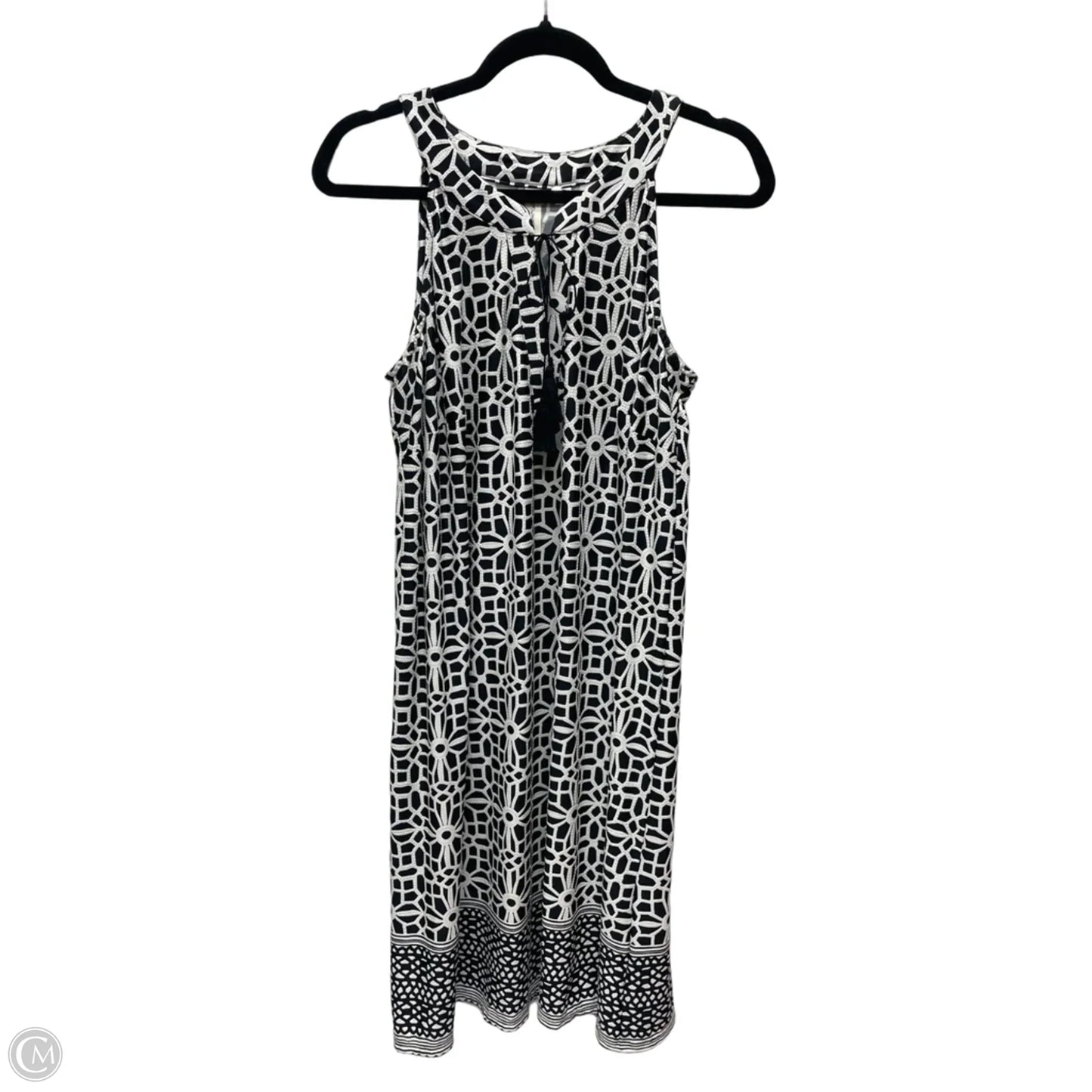 Dress Casual Midi By Tacera In Black & White, Size: 1x