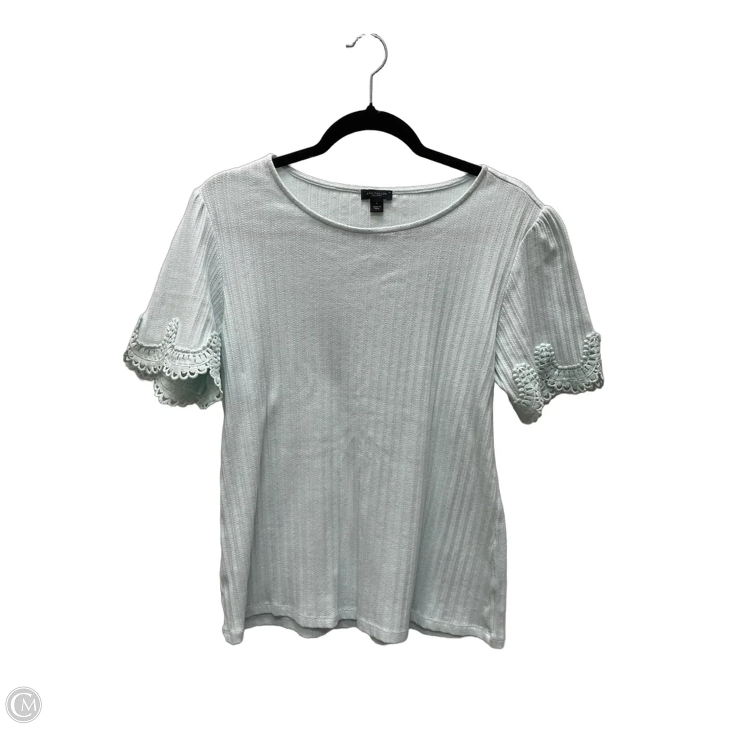 Top Short Sleeve By Ann Taylor In Blue, Size: L