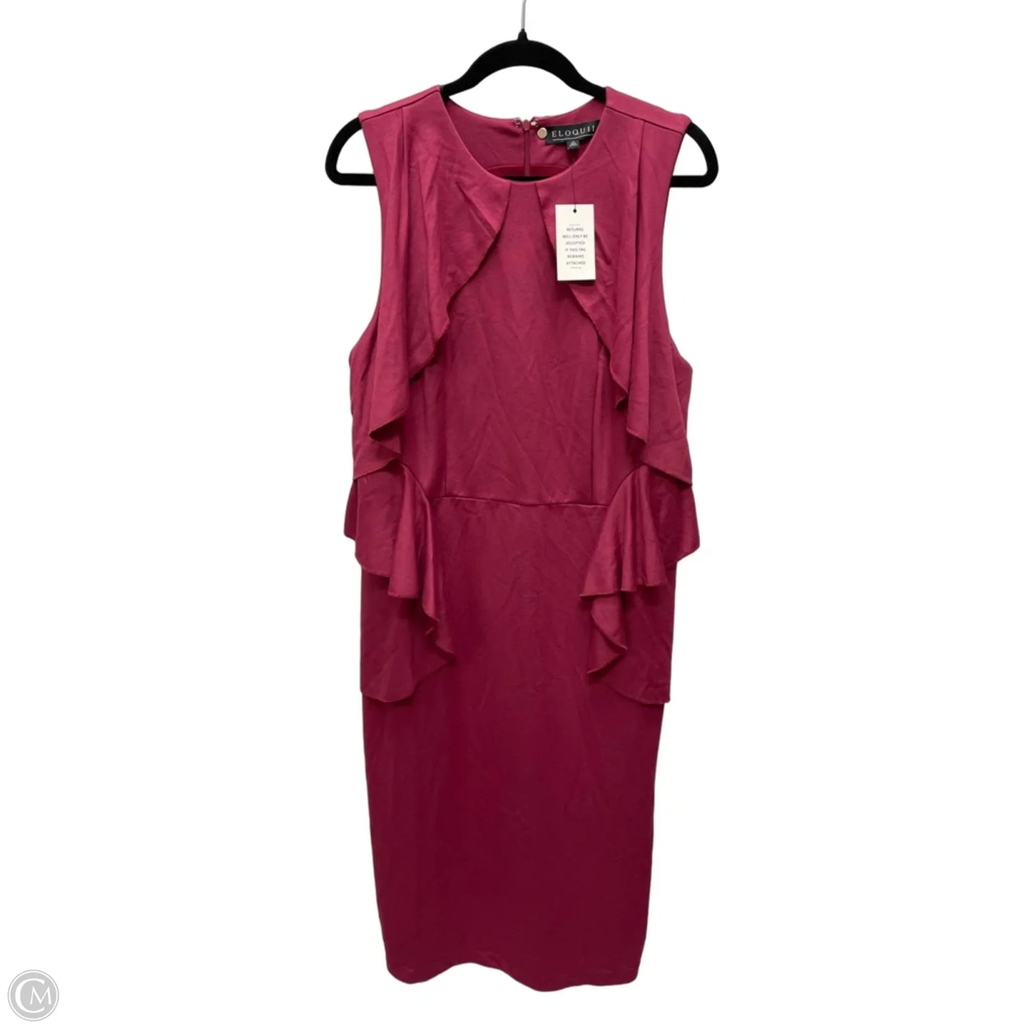 Dress Casual Midi By Eloquii In Red, Size: L