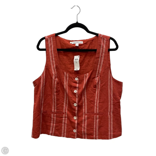 Top Sleeveless By And Now This In Orange, Size: Xl