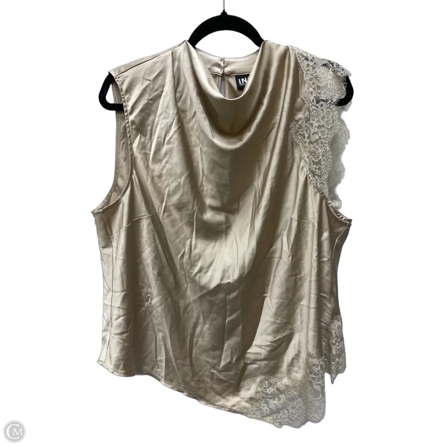 Blouse Sleeveless By Inc In Tan, Size: 2x