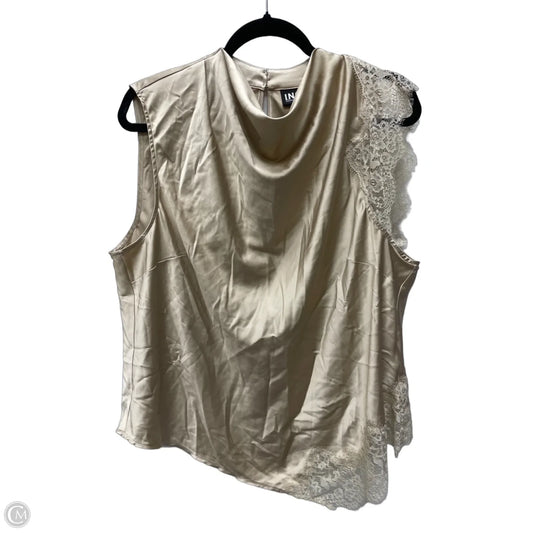 Blouse Sleeveless By Inc In Tan, Size: 2x