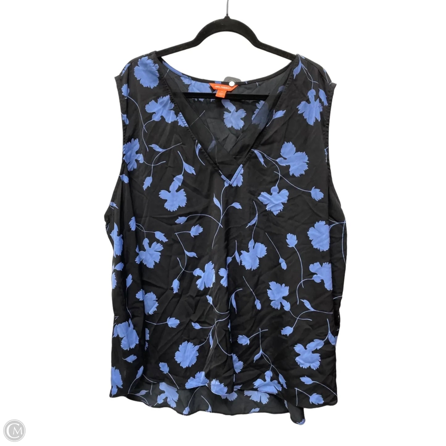 Top Sleeveless By Joe Fresh In Black & Blue, Size: 3x