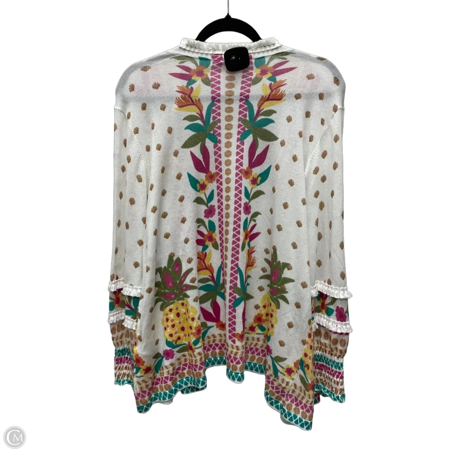 Cardigan By Chicos In Floral Print, Size: Xl