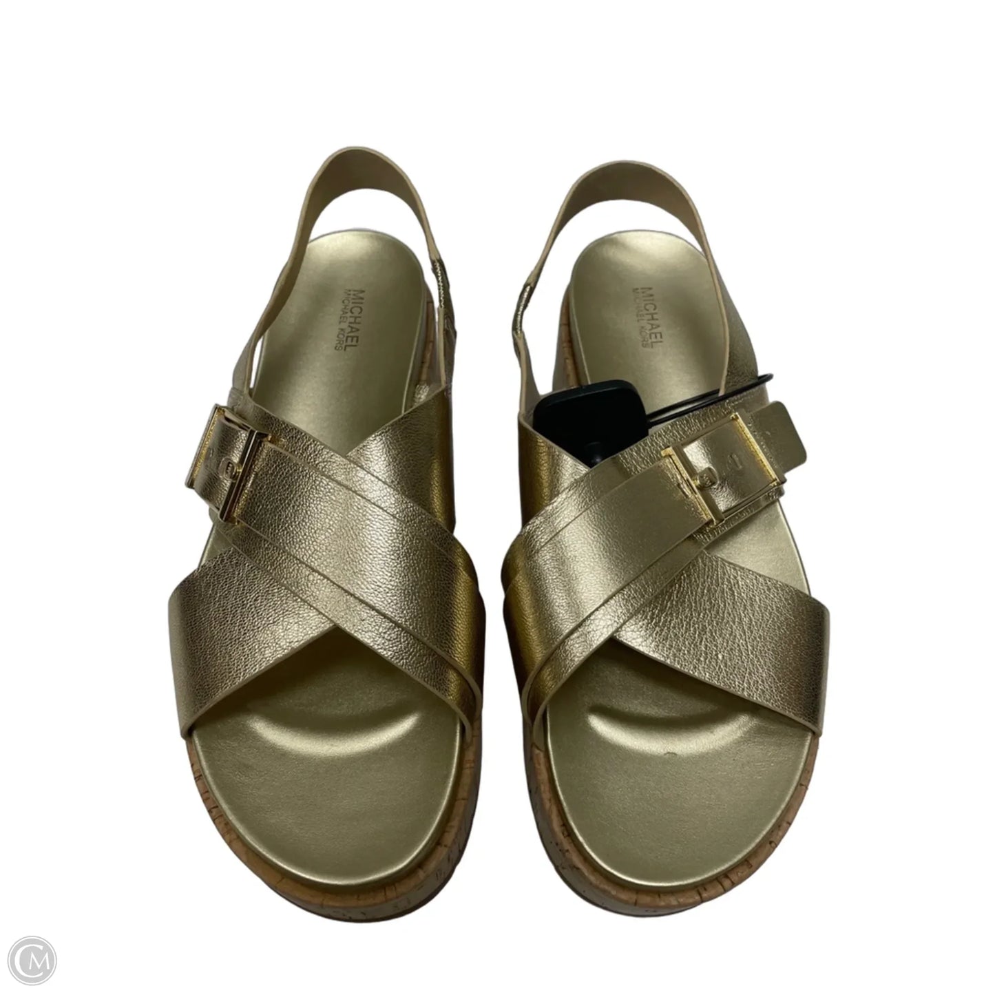 Sandals Heels Platform By Michael By Michael Kors In Gold, Size: 9.5
