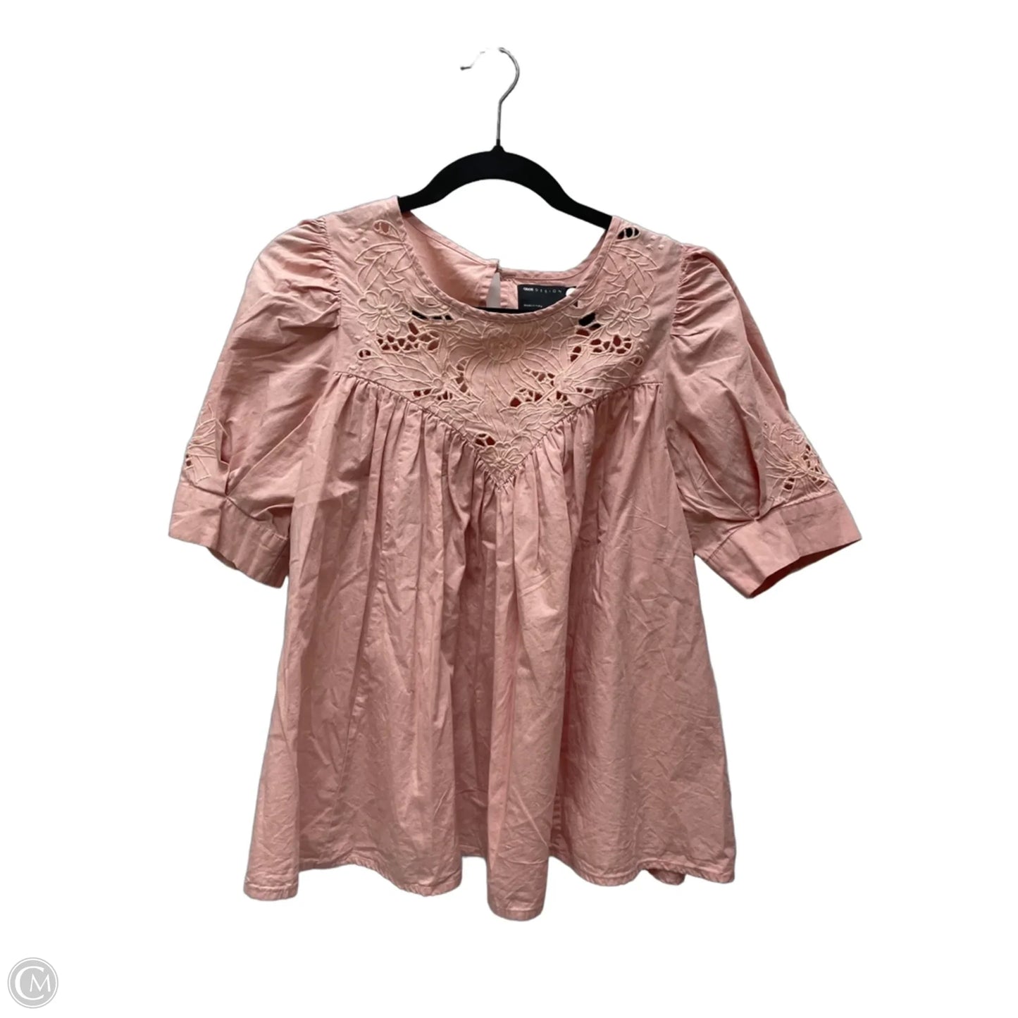 Top Short Sleeve By Asos In Pink, Size: L