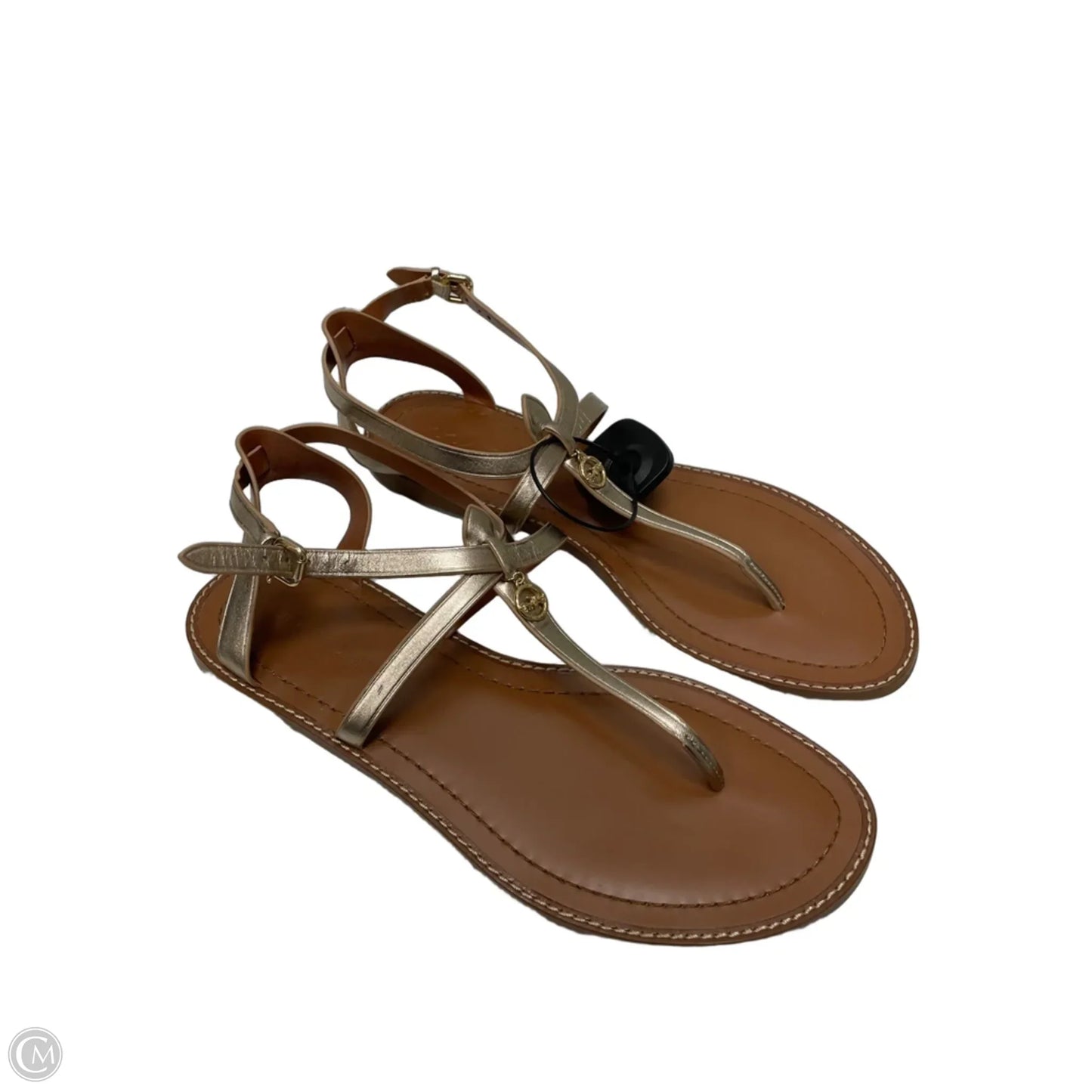 Sandals Designer By Coach In Gold, Size: 10