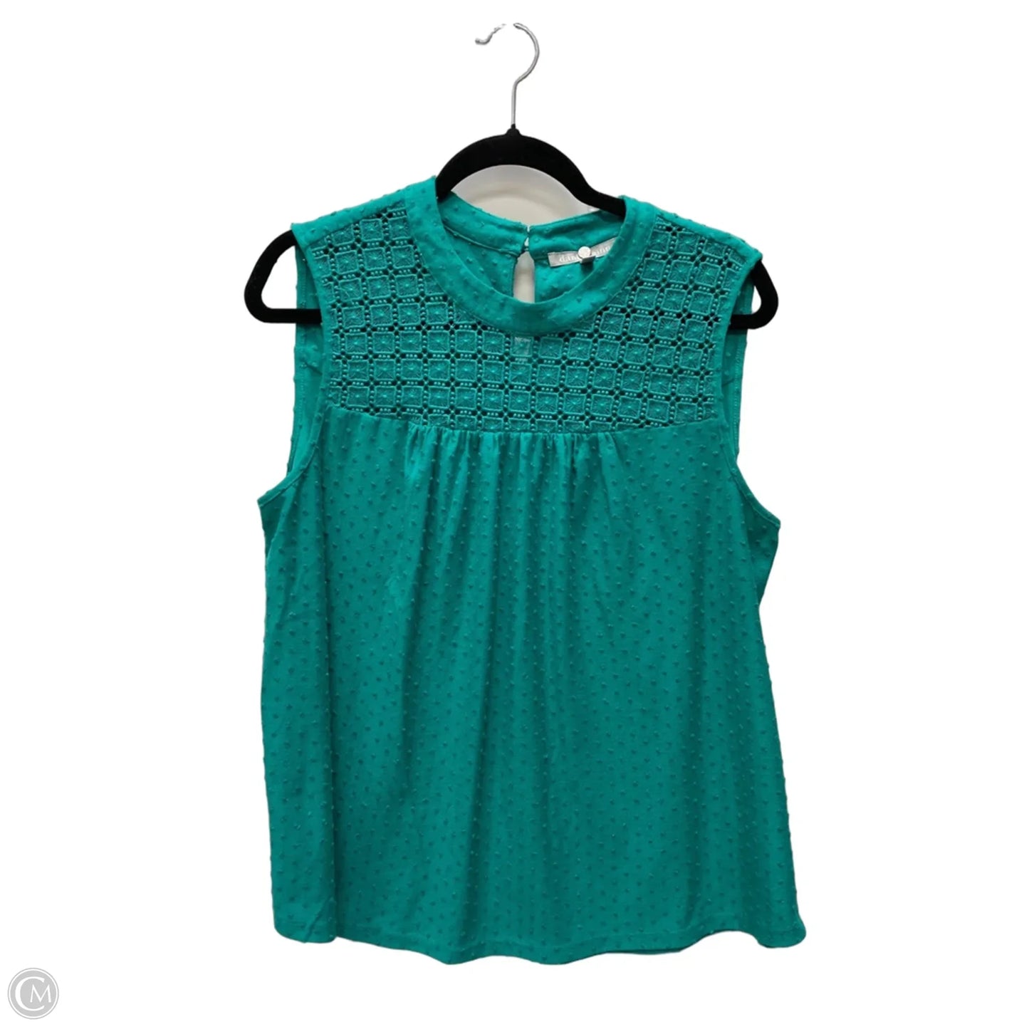 Top Sleeveless By Daniel Rainn In Green, Size: L